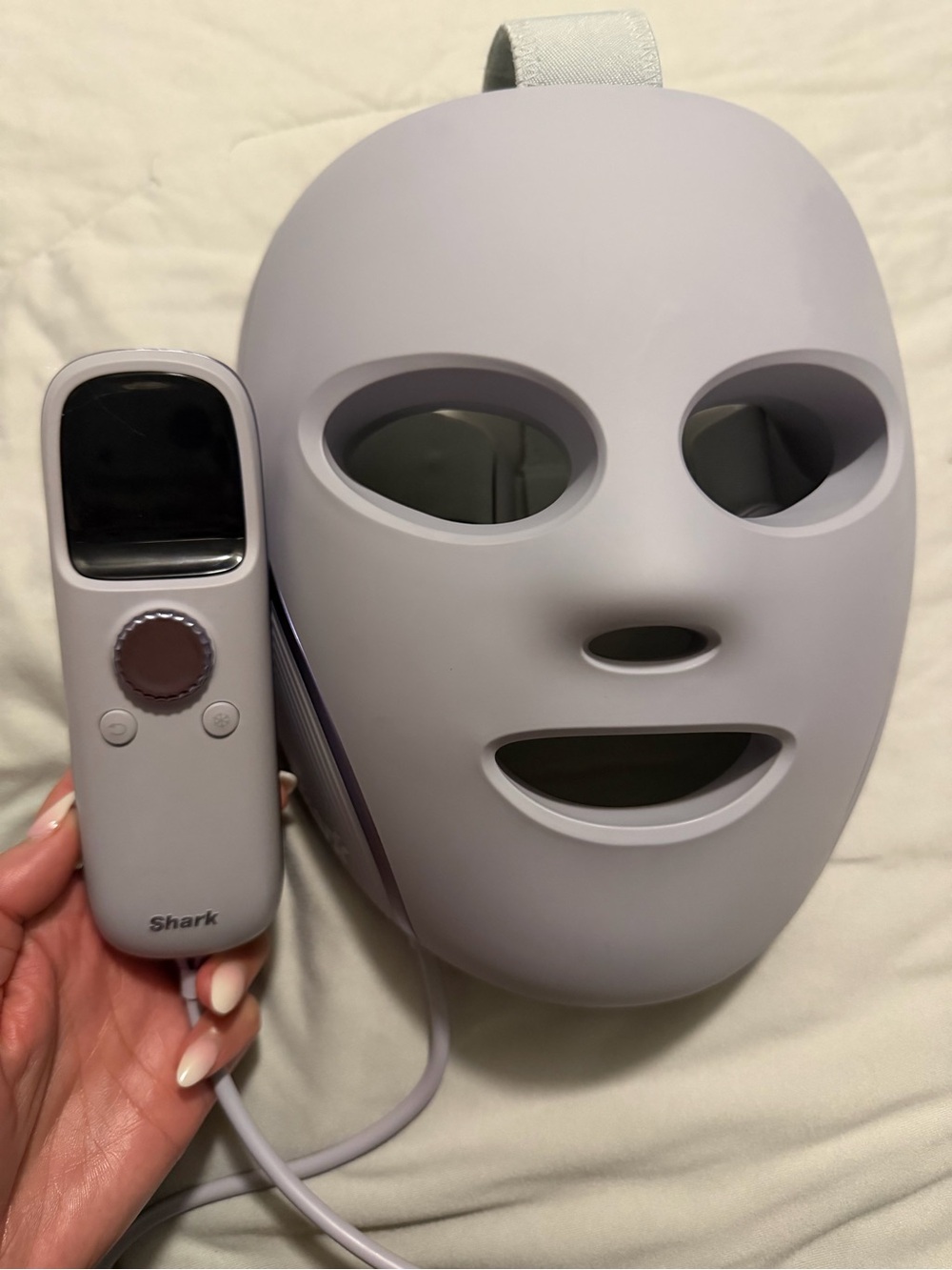 Shark LED Facial Mask in Light Lavender - At-Home Skin Therapy